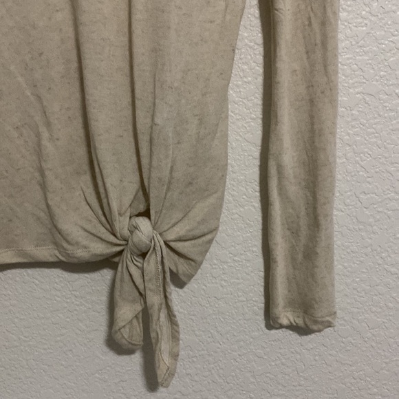 Madewell Long Sleeve T Shirt Front Tie Top - Picture 5 of 8